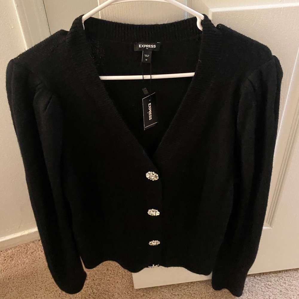 Express NWT black button up sweater